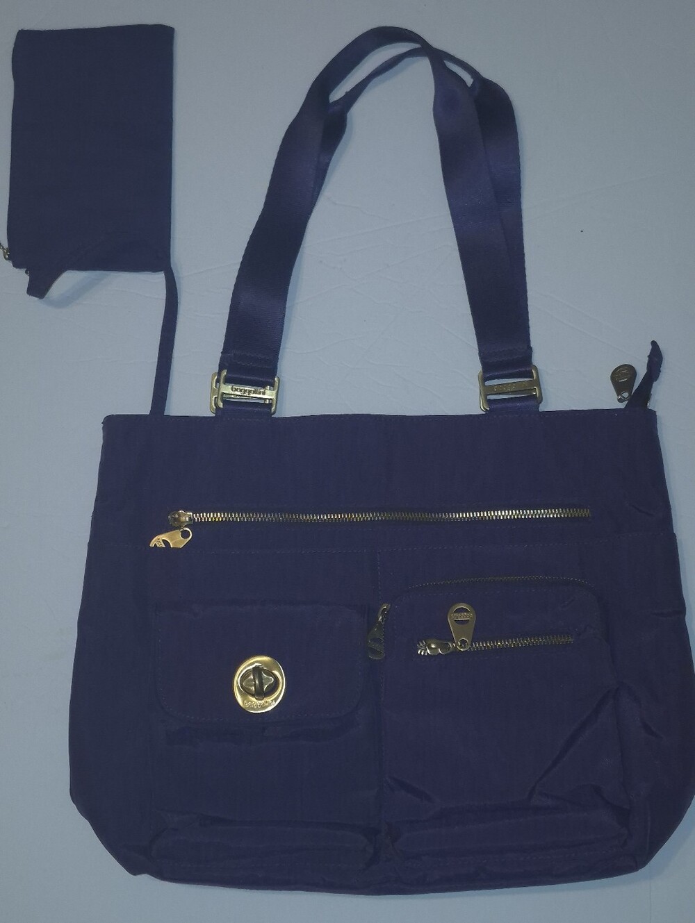 Baggallini Purple Tote with Gold-Tone Hardware